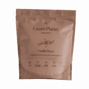 Green Planet Vanilla Bean Vegan Protein Powder. Add it to your desert or make into a delicious shake