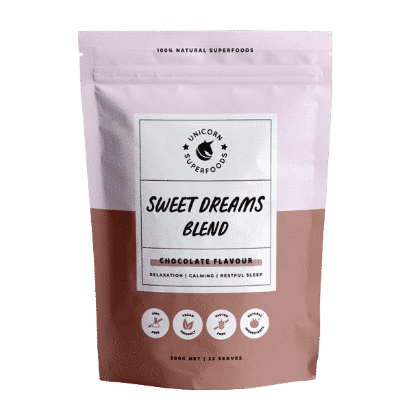 Get the best nights sleep you've ever had with Unicorn Superfoods sweet dream blend